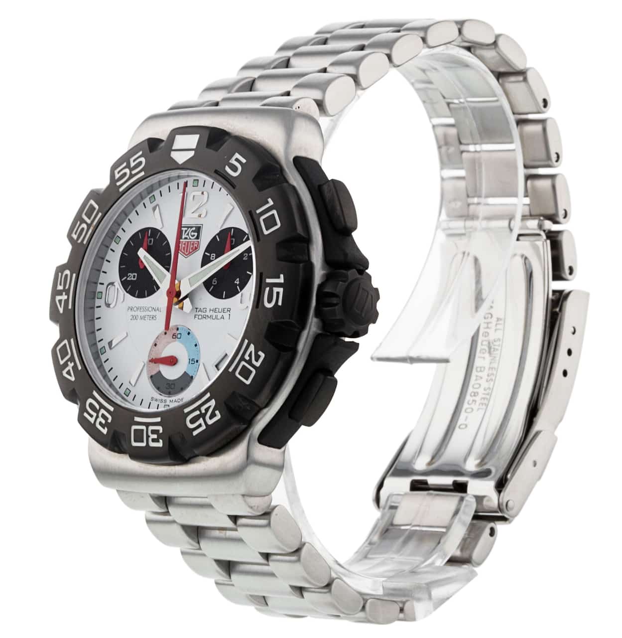 Tag Heuer Formula 1 White Quarter Arabic Dial